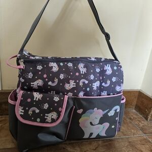 Unicorn Print Diaper Bag